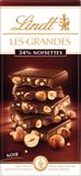 Lindt Lindt Les Grandes hořká čokoláda s celými lískovými jádry  150 g