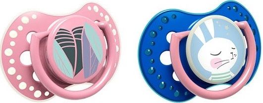 LOVI Dudlík silikonový dynamický Rabbit Dívka 3-6m 2 ks