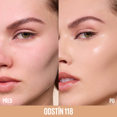 Maybelline New York Lifter Foundation 118, rozjasňující make-up Plump & Glow 30 ml