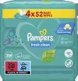Pampers Fresh Clean Vlhčené ubrousky 4 x 52 ks