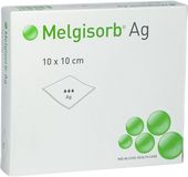 Melgisorb Ag 10x10 cm alginátové krytí se stříbrem 10 ks