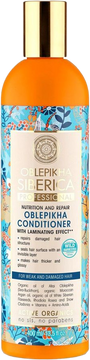 Natura Siberica Rakytníkový balzám pro oslabené a poškozené vlasy s vyhlazujícím účinkem 400 ml