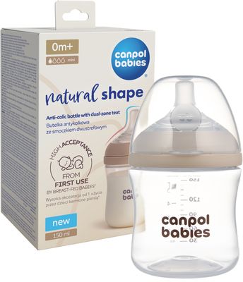Canpol babies Lahev antikoliková Natural Shape 150 ml