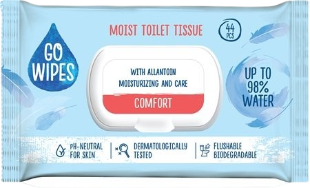GoWipes Vlhčený toaletní papír Comfort 10 ks