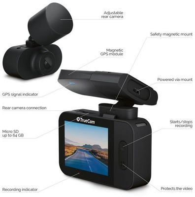 TrueCam M7 Autós kamera GPS-szel