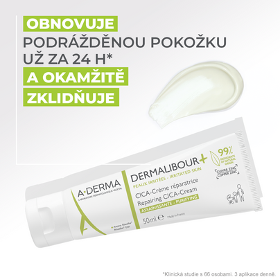 A-Derma Dermalibour+ Reparační CICA-krém pro podrážděnou pokožku 50 ml