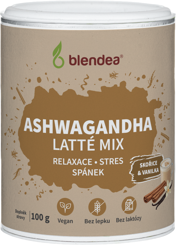Blendea Ashwagandha latté mix skořice & vanilka 100 g