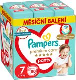 Pampers Plenkové Kalhotky Premium Care pants vel. 7 80 ks