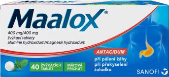 Maalox 40 žvýkacích tablet