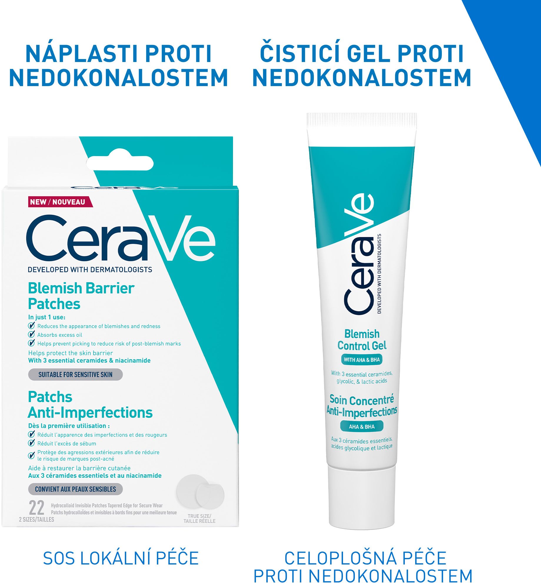 CeraVe náplasti proti nedokonalostem s ceramidy a niacinamidem 22 ks