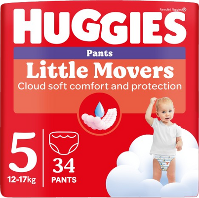 Huggies® Little Movers Pants 5, 34 ks