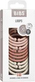 BIBS Loops Kroužky, Blush/ Woodchuck/ Ivory 12 ks