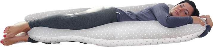 Scamp Těhotenský polštář tvar U 75x135 cm Little Heart Grey