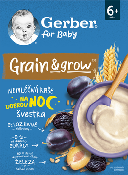 Gerber Nemléčná kaše pšenično-ovesná švestka 200 g