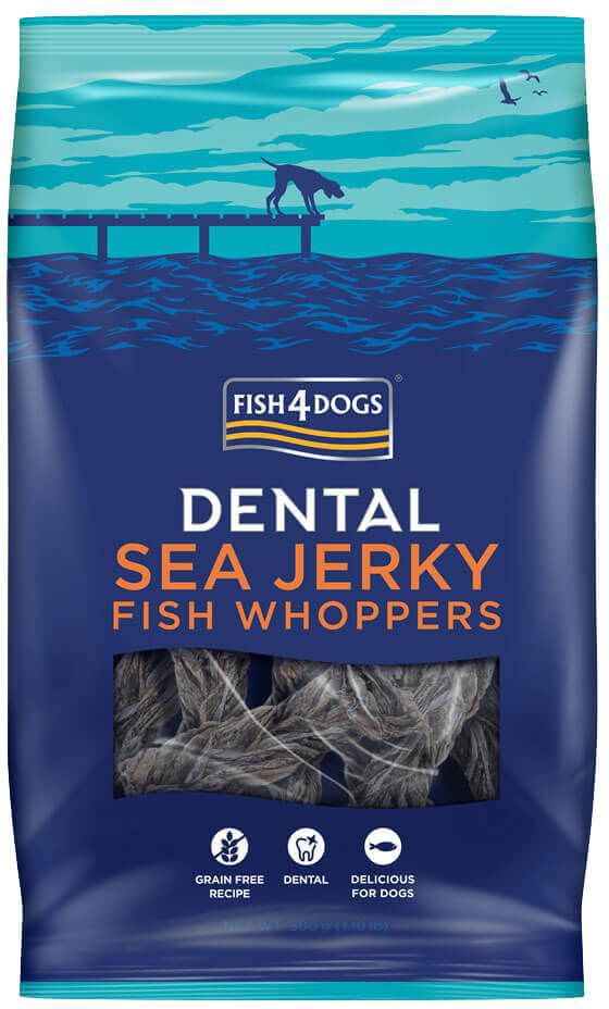 Fish4Dogs Pamlsky pro psy Dental Sea mořská ryba – kousky 500 g