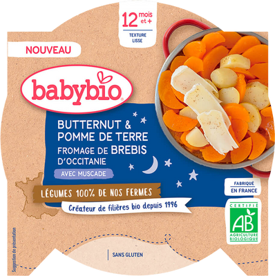 Babybio Brambory, máslová dýně a ovčí sýr 230 g