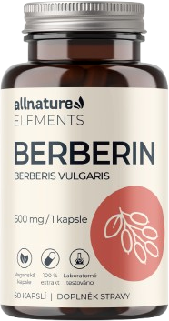 Allnature Elements Berberin 500 mg 60 kapslí