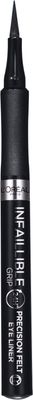 L'Oréal Paris Infaillible Grip 27H Precision Felt 01 black linka na oči, 1 ml