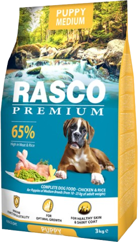 RASCO PREMIUM Kompletní krmivo pro štěňata 3 kg