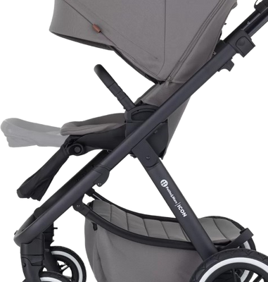 Petite&Mars Kočárek kombinovaný ICON 2v1 Dove Grey LITE RWS + Core Pro i-Size Black Grey + Báze