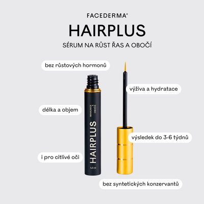 Facederma HAIRPLUS – sérum na růst řas a obočí 4.5 ml