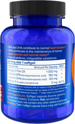 Natios Omega-3 Premium Anchovies 1000 mg 100 kapslí