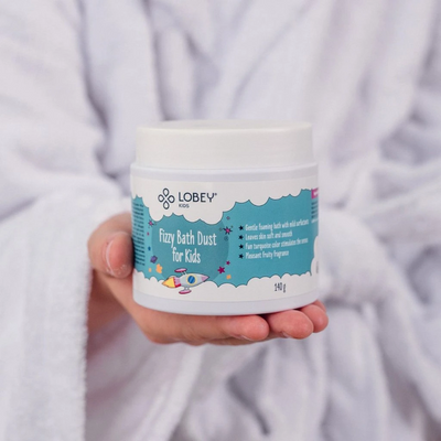 Lobey Šumivý prach do koupele pro děti 140 g