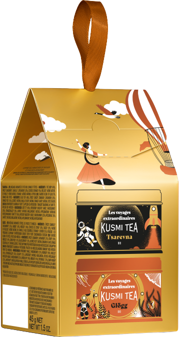 Kusmi Tea Vánoční dárkový set dvou čajových miniatur Glögg a Tsarevna 2025 2 x 20 g