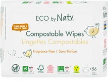 Eco by Naty Vlhčené ubrousky bez vůně - pro citlivou pokožku - výhodné balení 3 x 56 ks