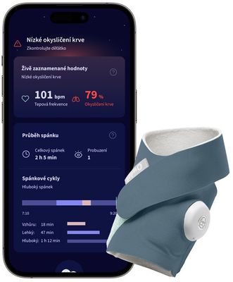 Owlet Ponožka inteligentní Dream Sock - tmavomodrá
