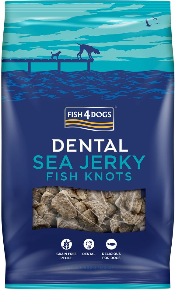 Fish4Dogs Pamlsky pro psy DENTAL SEA mořská ryba - uzlíky 500 g