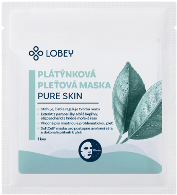 Lobey Čisticí plátýnková maska na pleť Pure Skin