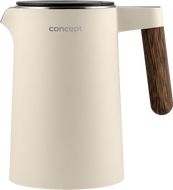 Concept RK3304 Rychlovarná konvice nerezová s regulací teploty 1,5 l, NORWOOD, vanilková