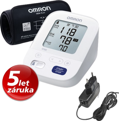 Omron M400 Comfort digitální tonometr + síťový zdroj