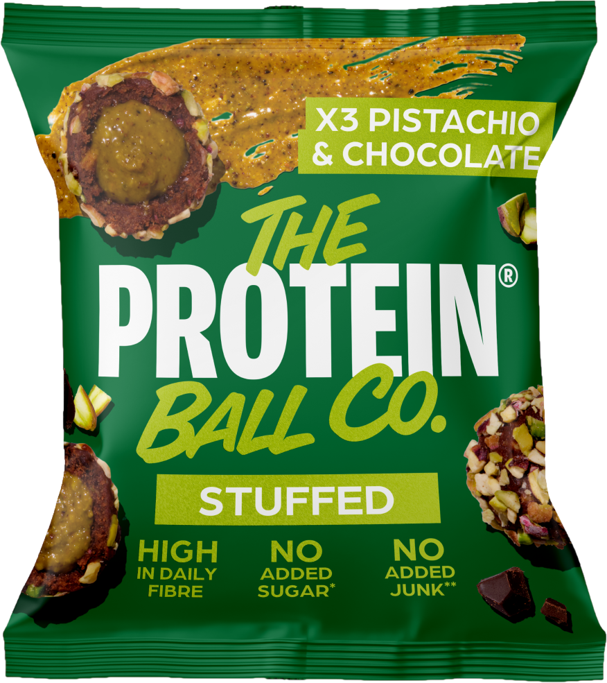 The Protein Ball co. Topnatur PROTEIN plněné kuličky Pistácie & čokoláda 3 x 12 g