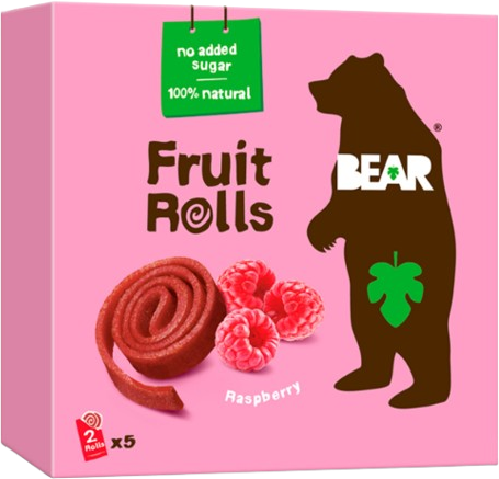 Bear Fruit Rolls malina ovocné rolované plátky 5 x 20 g