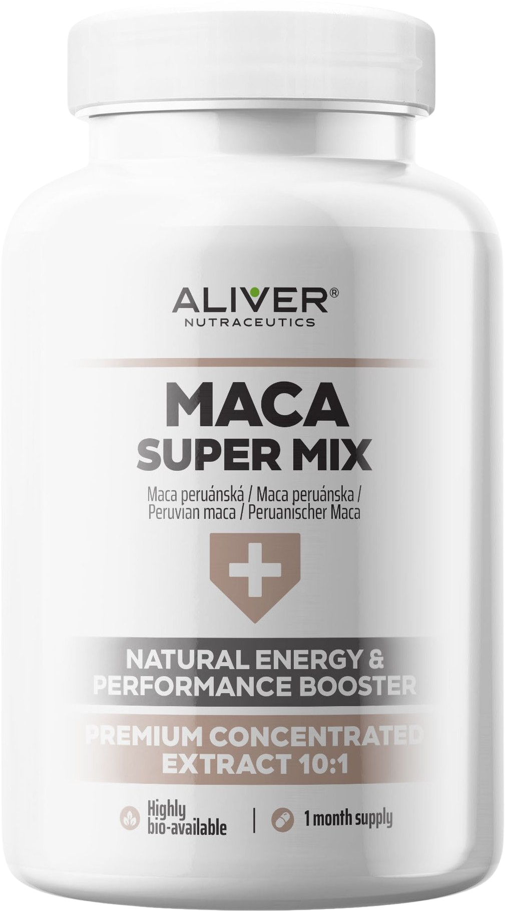 Aliver Maca peruánská Super Mix extrakt 10:1 120 kapslí