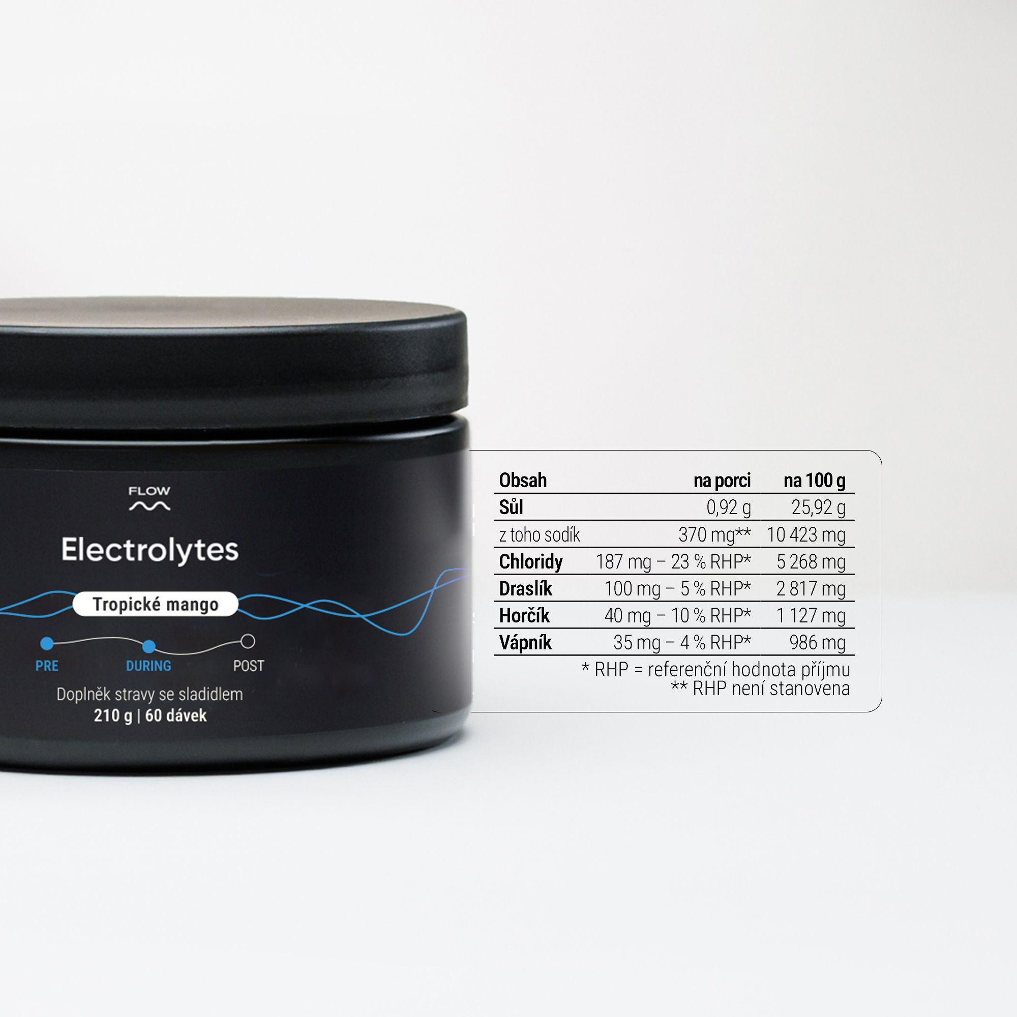 Flow Electrolytes 2.0 - Tropické mango 210 g
