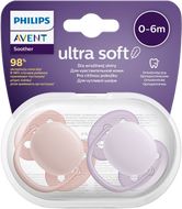 Philips Avent Šidítko Ultrasoft Premium neutral 0-6m dívka 2 ks