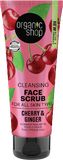 Organic Shop Čistící peeling pro všechny typy pleti Třešeň a zázvor 75 ml
