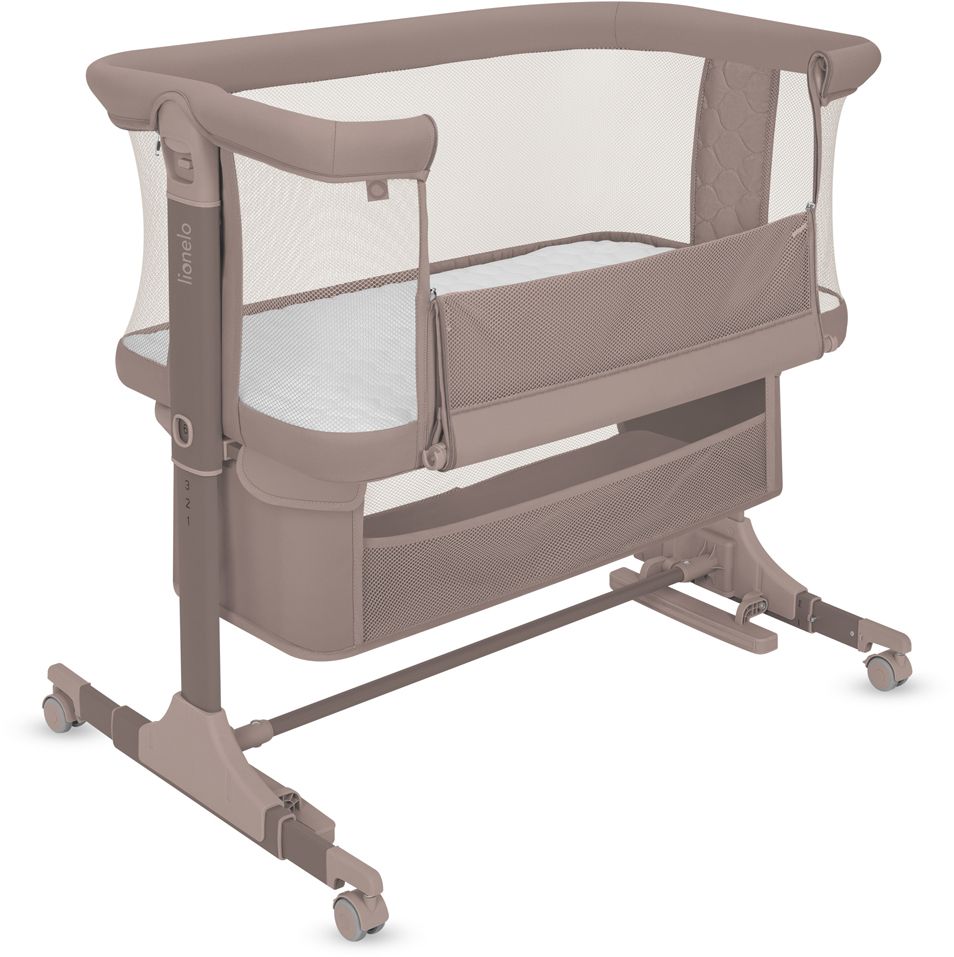 Lionelo Postýlka k rodičovské posteli 3v1 Jodie Beige Taupe 1 ks
