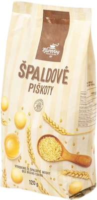 Kávoviny Piškoty špaldové 120 g