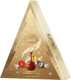 Lindt LINDOR Vánoční stromeček Zlatý Mix 125 g