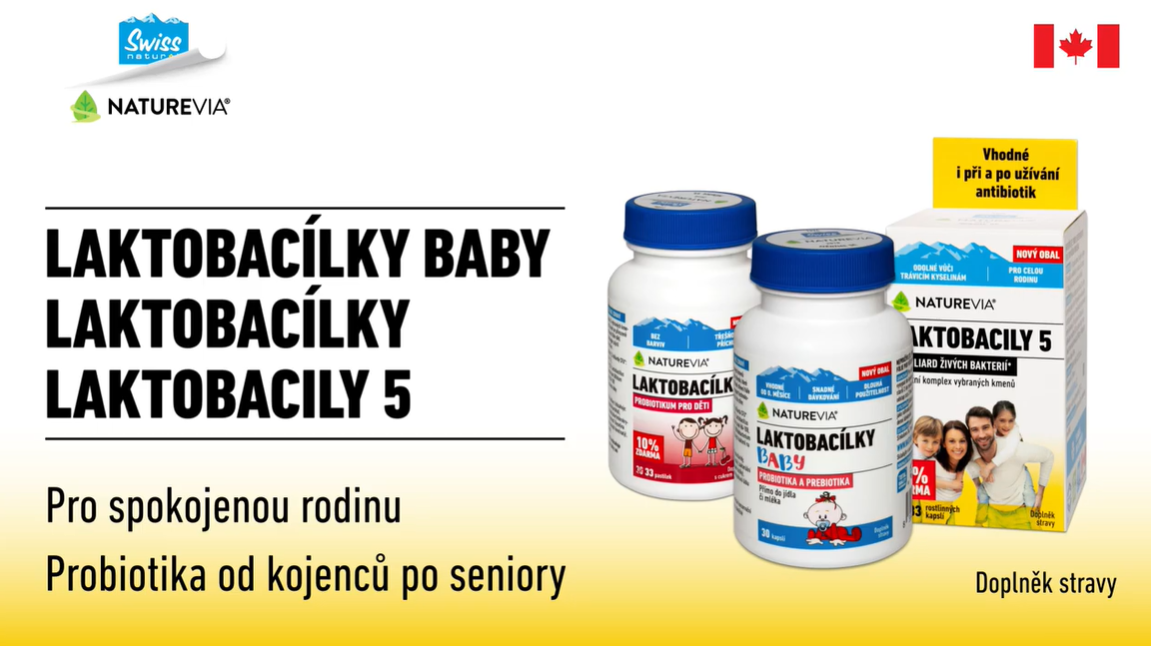 Swiss NatureVia Laktobacily - Užíváte antibiotika?