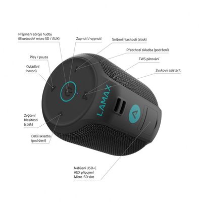 LAMAX Sounder2 Mini Bluetooth reproduktor