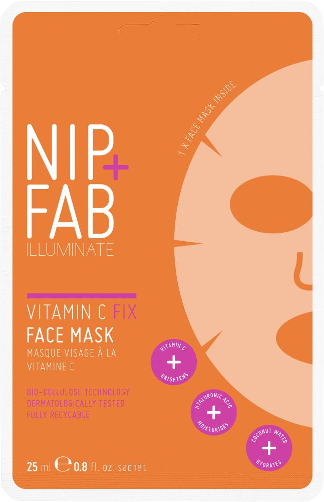 Nip+Fab Vitamin C Fix plátýnková maska na obličej 25 ml