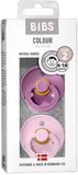 BIBS Colour Dudlíky z přírodního kaučuku - velikost 2, Levander/Baby Pink 2 ks