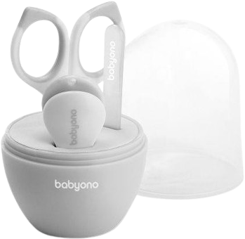 BabyOno Set dětská manikúra šedá 3 ks