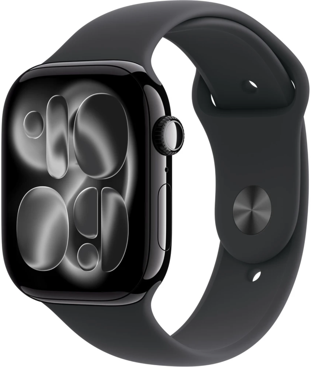 Apple Watch 11 GPS 46mm Jet Black Aluminium Case with Black Sport Band - M/L