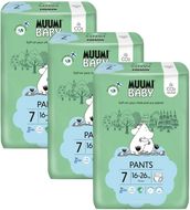 Muumi Baby Pants 7 XL 16-26 kg, měsíční balení kalhotkových eko plen 102 ks